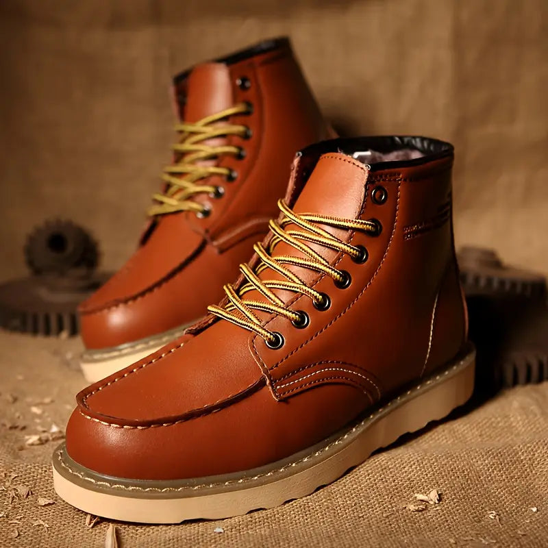 Harrison Retro Leather Boots
