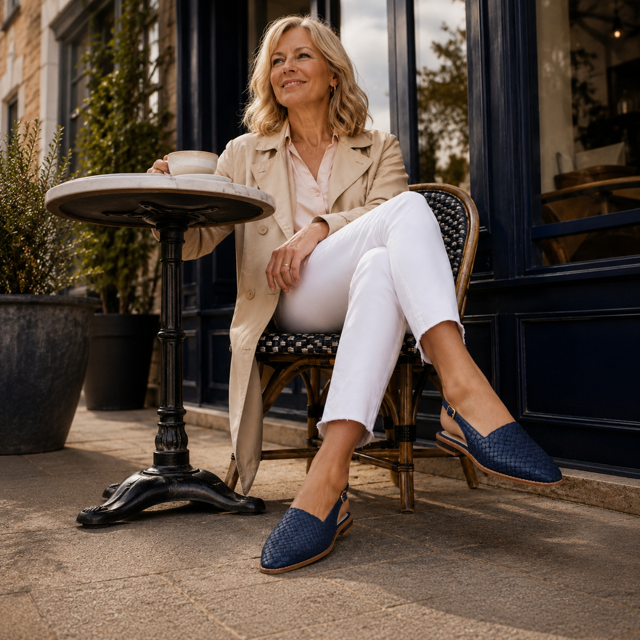 Bexley Woven Slingback Loafers