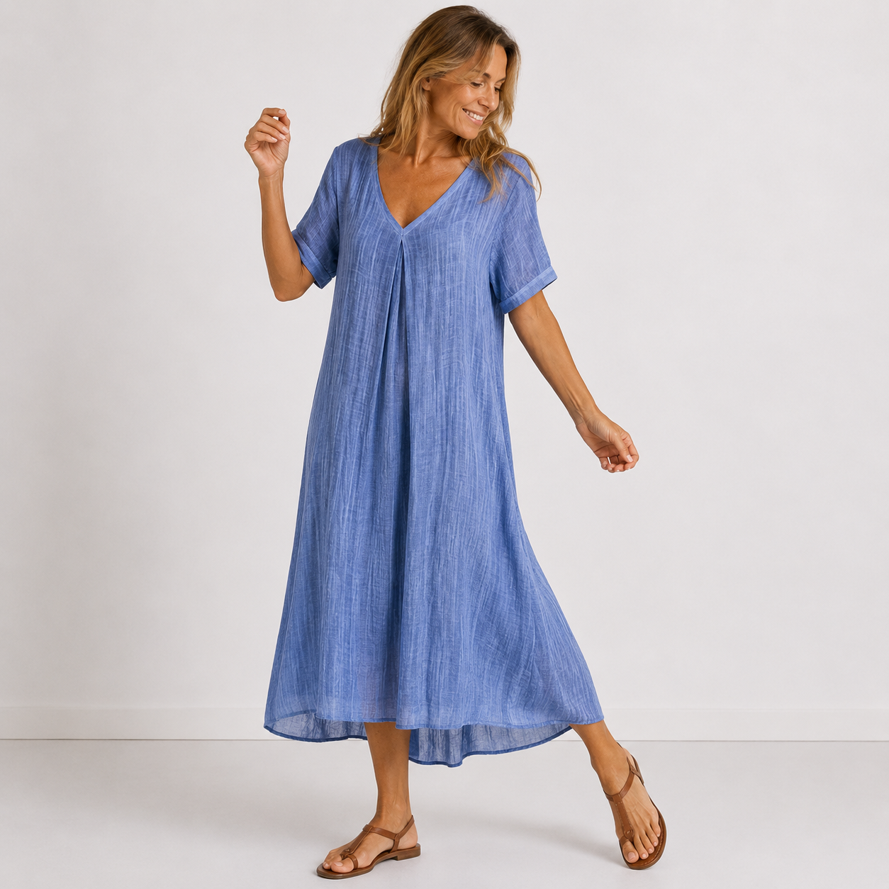 Faye Linen Maxi Dress