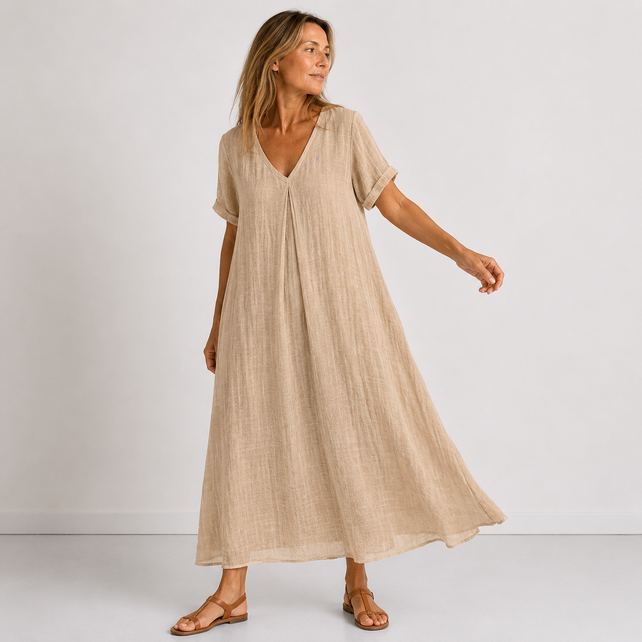 Faye Linen Maxi Dress
