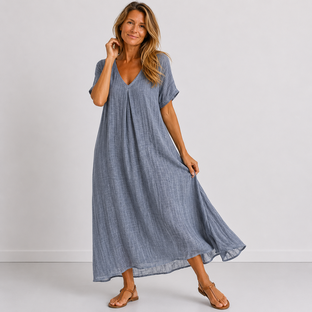 Faye Linen Maxi Dress