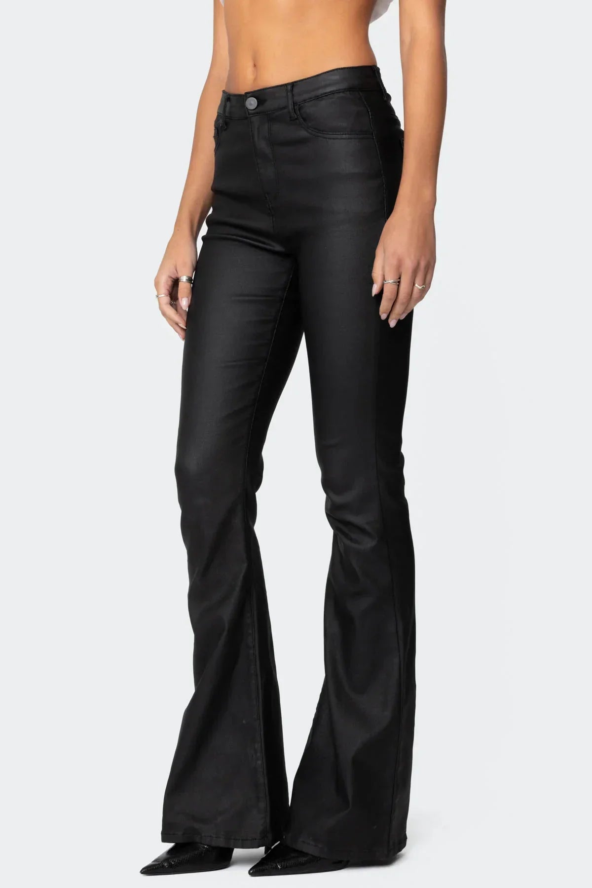 Stella Leather Flare Pants