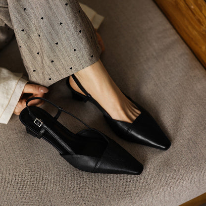 Dante Leather Slingback Heels