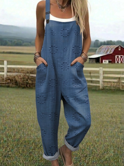 Cole Printed Wide-Leg Jumpsuit