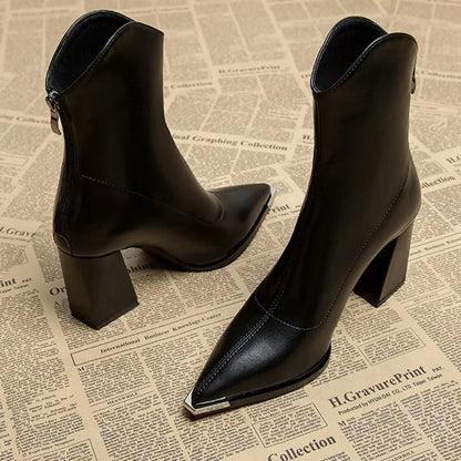 SIENNA CHROME LEATHER BOOTS