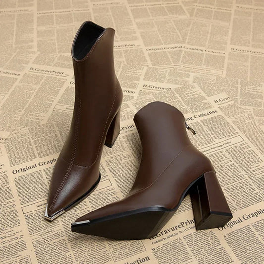 SIENNA CHROME LEATHER BOOTS