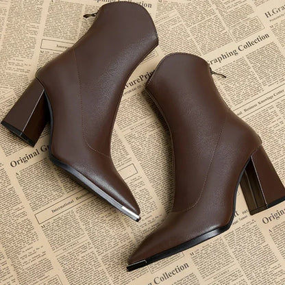 SIENNA CHROME LEATHER BOOTS