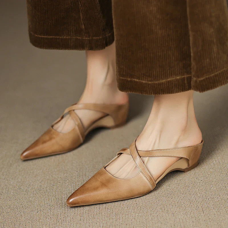 Goldie Leather Mules