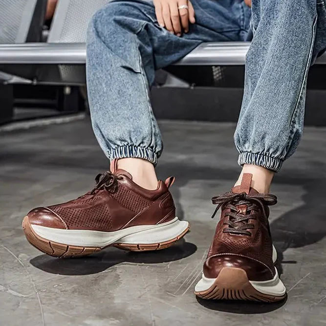 ALVERTON LEATHER TRAINERS