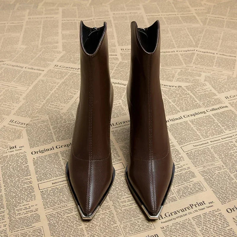 SIENNA CHROME LEATHER BOOTS