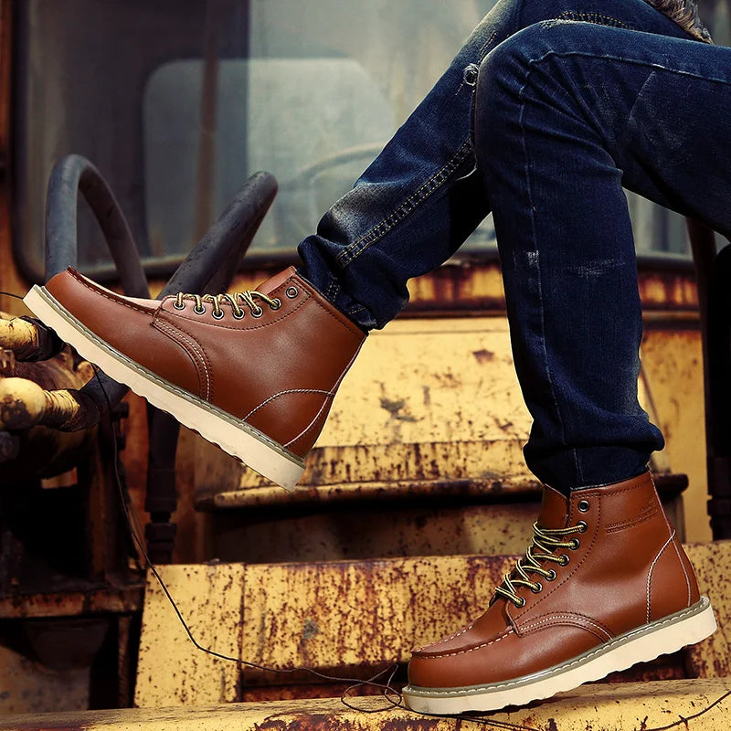Harrison Retro Leather Boots
