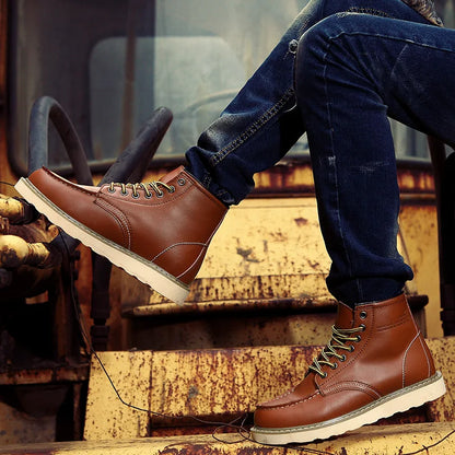 Harrison Retro Leather Boots