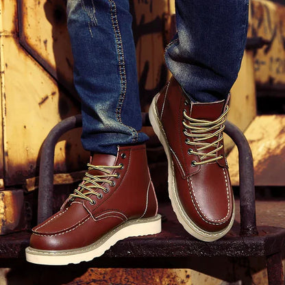 Harrison Retro Leather Boots