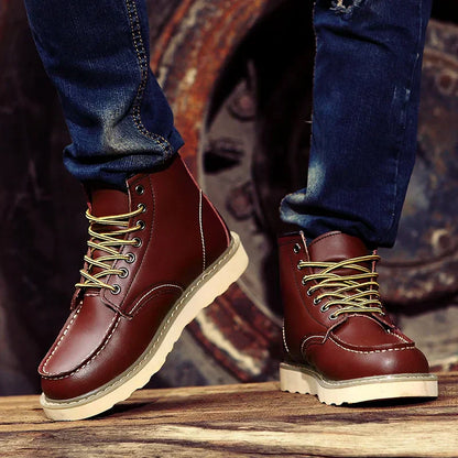 Harrison Retro Leather Boots