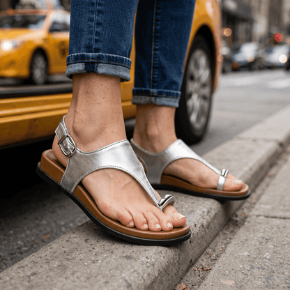 Rilla Jeweled Toe-Ring Sandal