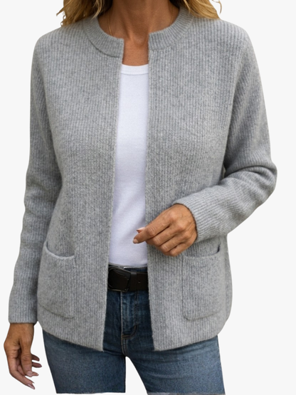 Colette Zip-Up Knit Cardigan