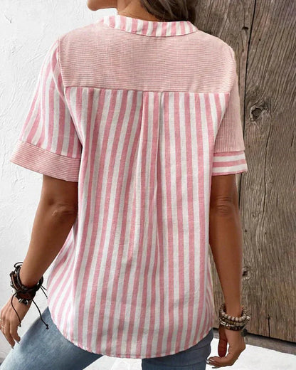 ANYA STRIPED BLOUSE