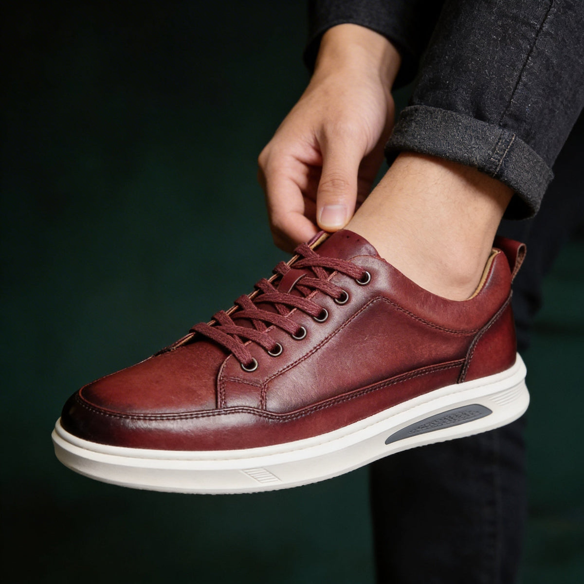 Rafael Leather Court Trainer