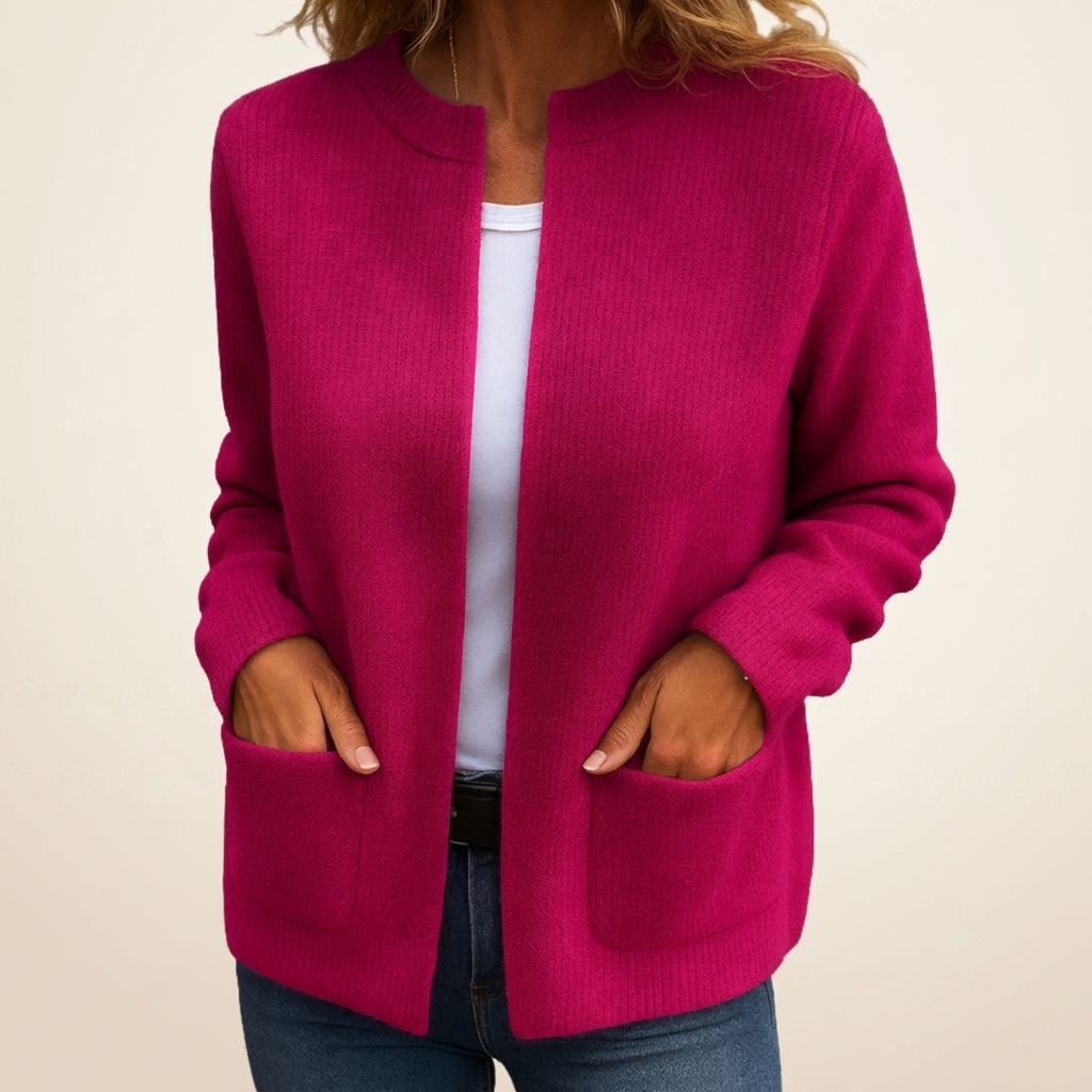 Colette Zip-Up Knit Cardigan