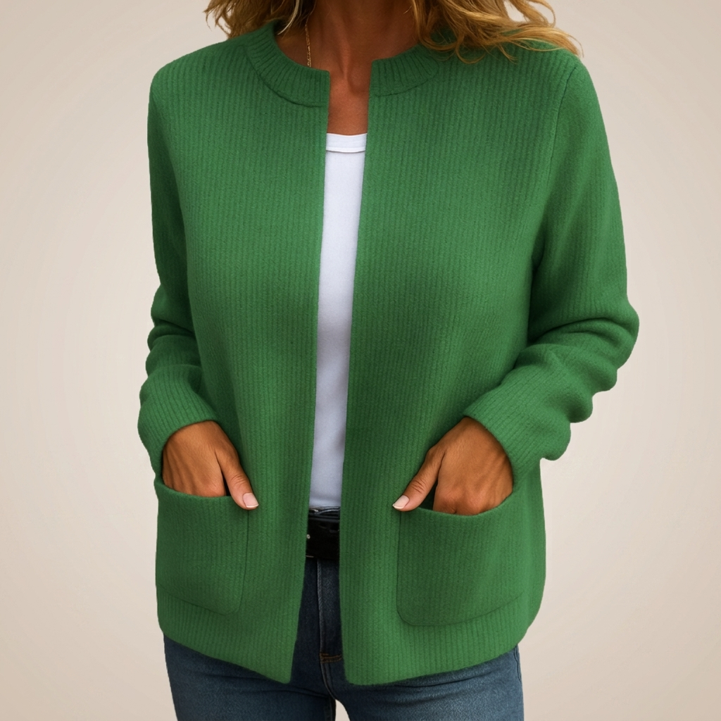 Colette Zip-Up Knit Cardigan