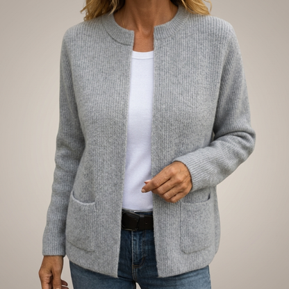 Colette Zip-Up Knit Cardigan