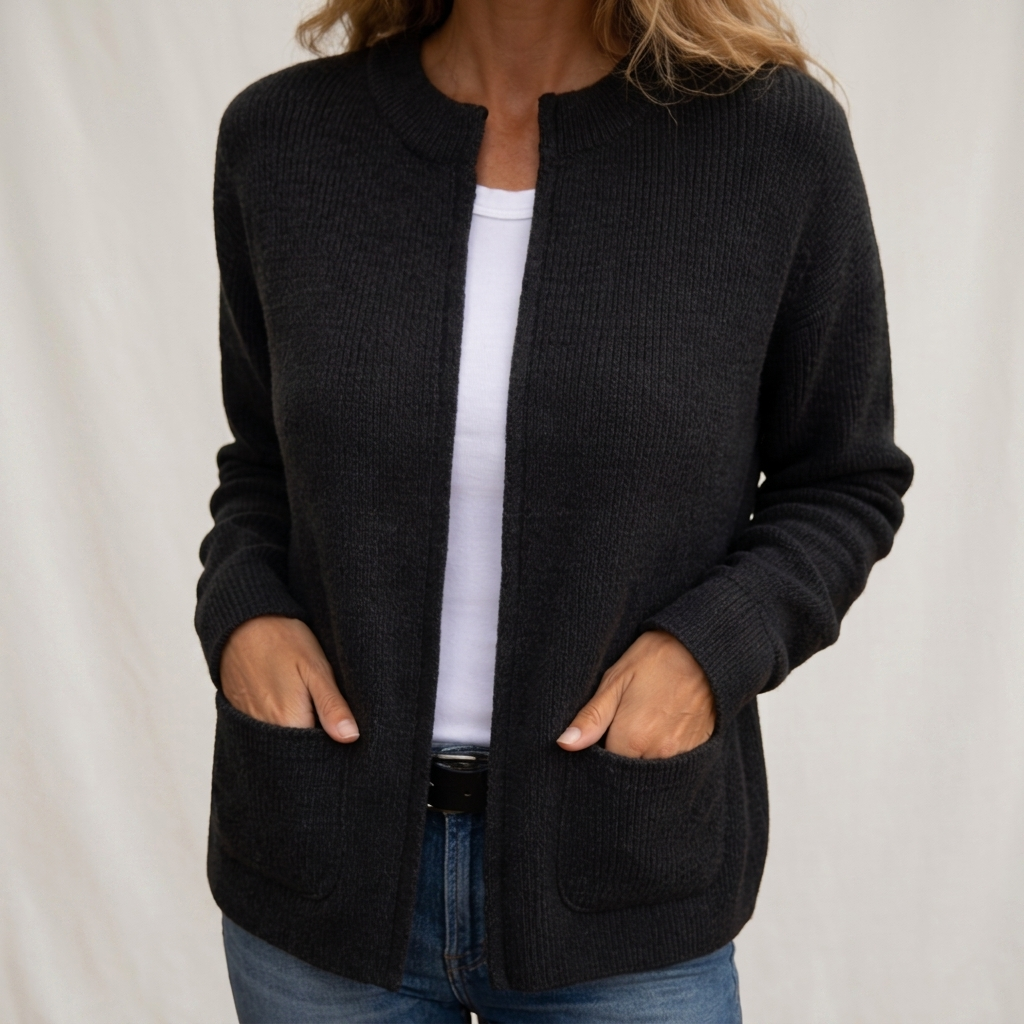 Colette Zip-Up Knit Cardigan