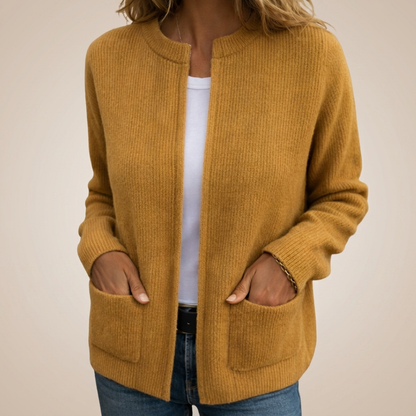 Colette Zip-Up Knit Cardigan