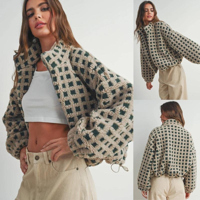 Vivienne Check Sherpa Jacket