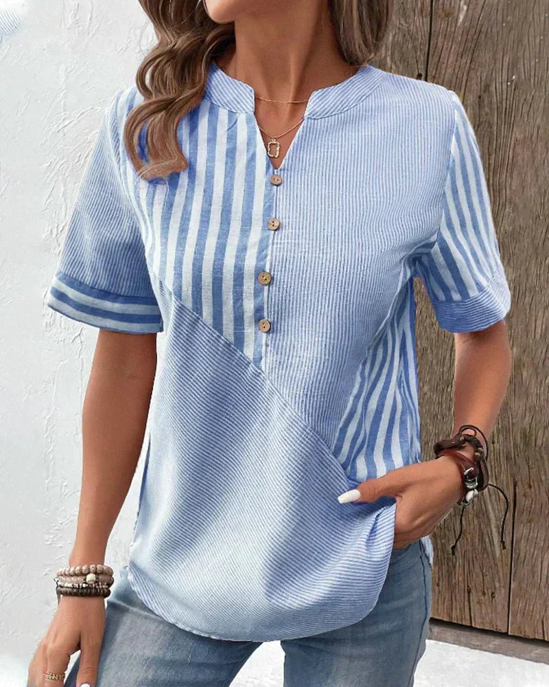 ANYA STRIPED BLOUSE