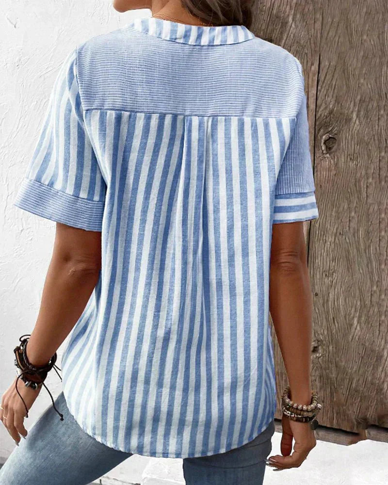 ANYA STRIPED BLOUSE