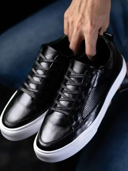 Sutton Black Leather Shoes