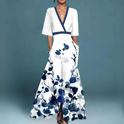 MOREAU LYON | ROBE FLORALE COL V POUR FEMMES